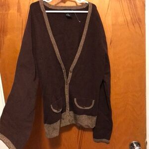 New brown sweater cardigan